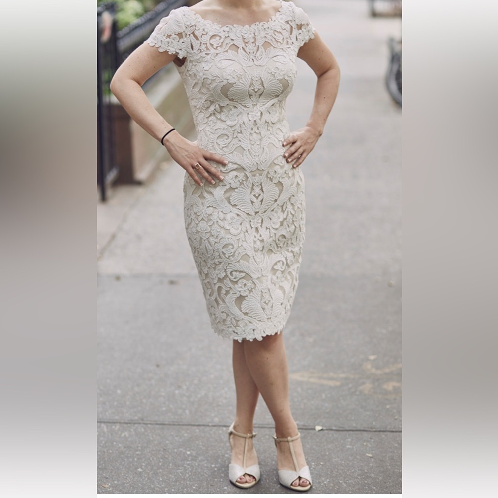 Tadashi Shoji Dress - Cap Sleeve Corded Sheath